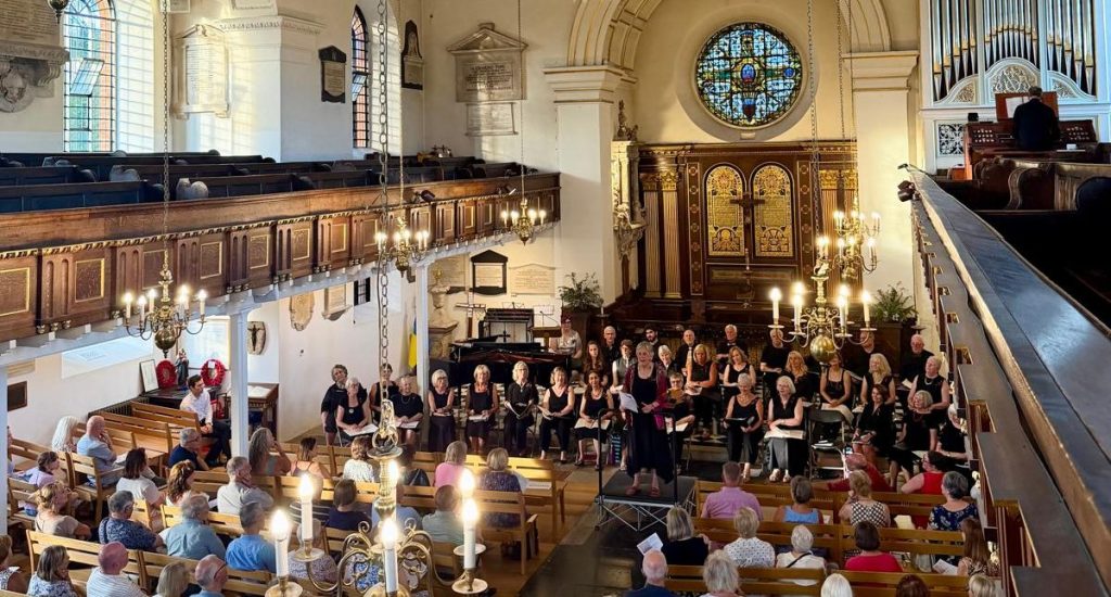 Strawberry Hill Community Choir performs at St Mary's Church Twickenham 7 July 2026